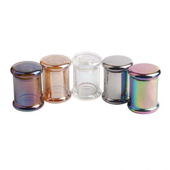 Custom Electroplate Glass Stash Jar PVC Seal Concentrate