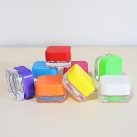 Custom Glass Concentrate Jar 5ml 7ml 9ml Square Glass Custom Glass Concentrate Jar 5ml 7ml 9ml Square Glass