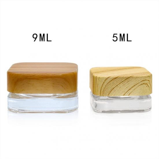 Custom Glass Concentrate Jar 5ml 7ml 9ml Square Glass Custom Glass Concentrate Jar 5ml 7ml 9ml Square Glass