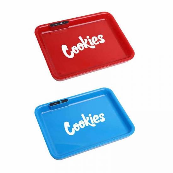 Custom Logo LED Cookies Glow Rolling Tray for Tobacco
