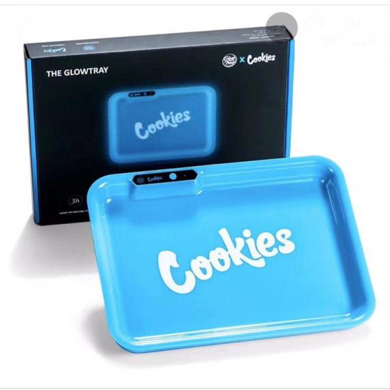 Custom Logo LED Cookies Glow Rolling Tray for Tobacco Custom Logo LED Cookies Glow Rolling Tray for Tobacco