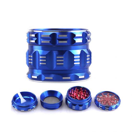 Custom Logo Printing 4 Pieces Aluminium Grinder With Pollen Custom Logo Printing 4 Pieces Aluminium Grinder With Pollen