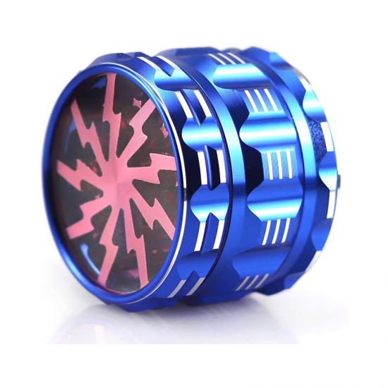 Custom Logo Printing 4 Pieces Aluminium Grinder With Pollen Custom Logo Printing 4 Pieces Aluminium Grinder With Pollen