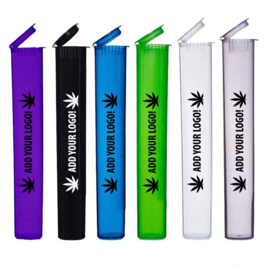 Custom Pop Top Pre-roll Joint Tubes - 90mm - Fits 83mm Cones Custom Pop Top Pre-roll Joint Tubes - 90mm - Fits 83mm Cones