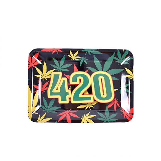 Custom Printed Plain Tobacco Metal Tin Rolling Tray With Custom Printed Plain Tobacco Metal Tin Rolling Tray With
