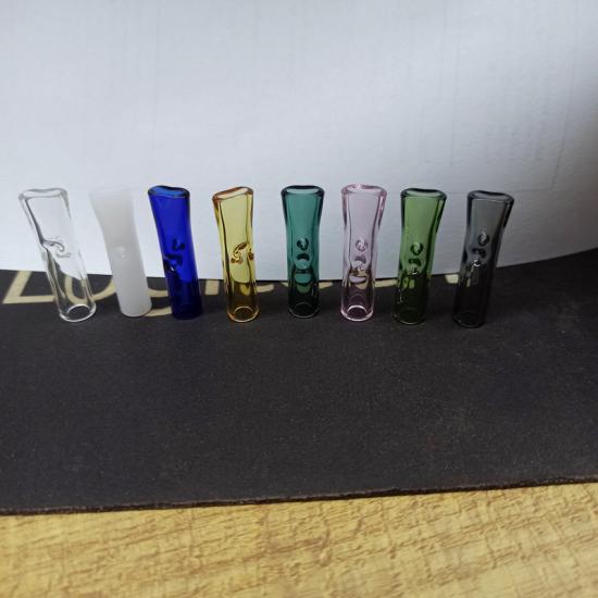 Customized logo Smoking Flat Round Shape Glass Filter Tips Customized logo Smoking Flat Round Shape Glass Filter Tips