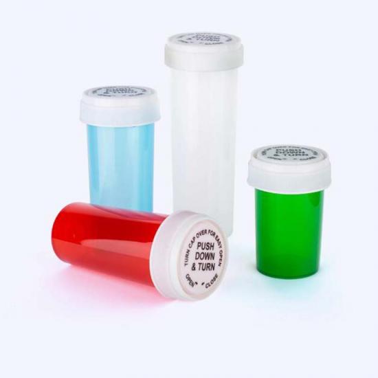 Dual Purpose Reversible Cap Prescription Vials