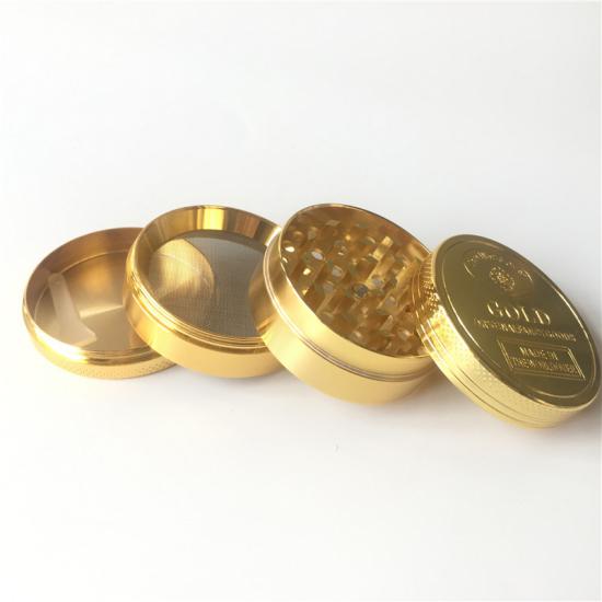 Food Grade Golden Metal Tobacco Smoke Grinder
