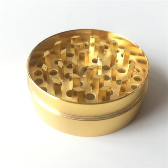 Food Grade Golden Metal Tobacco Smoke Grinder Food Grade Golden Metal Tobacco Smoke Grinder