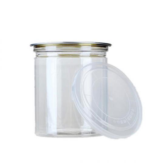 Food Grade Wide-Mouth PET Plastic Storage Jars With Easy Food Grade Wide-Mouth PET Plastic Storage Jars With Easy