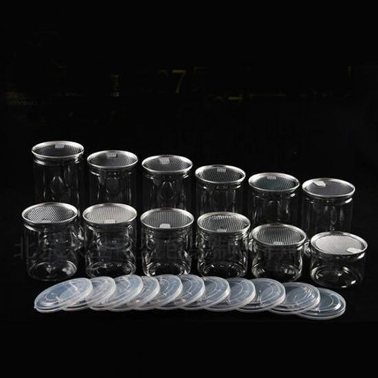Food Grade Wide-Mouth PET Plastic Storage Jars With Easy Food Grade Wide-Mouth PET Plastic Storage Jars With Easy