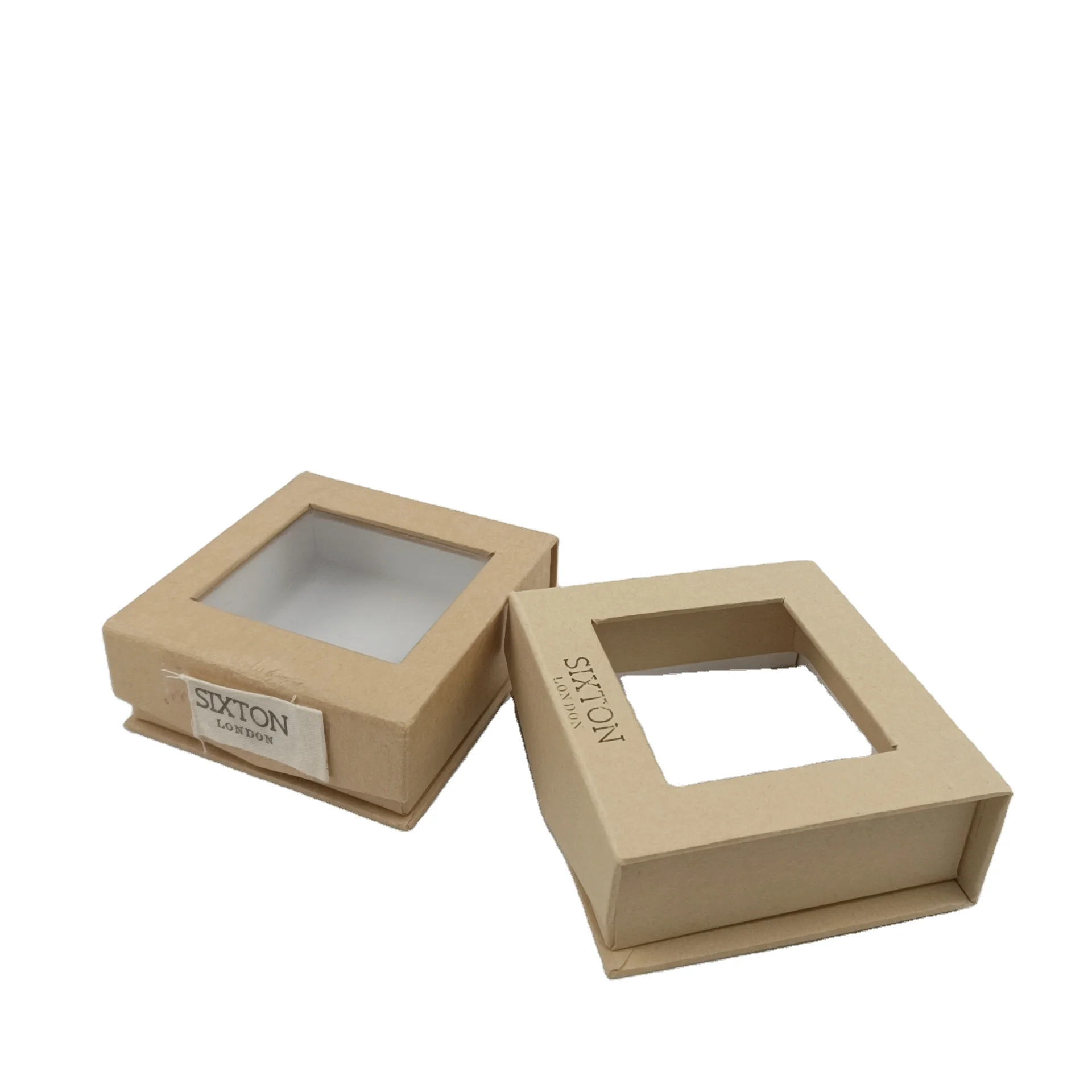 Custom Design Brown Kraft Paper Cardboard Small Jewelry