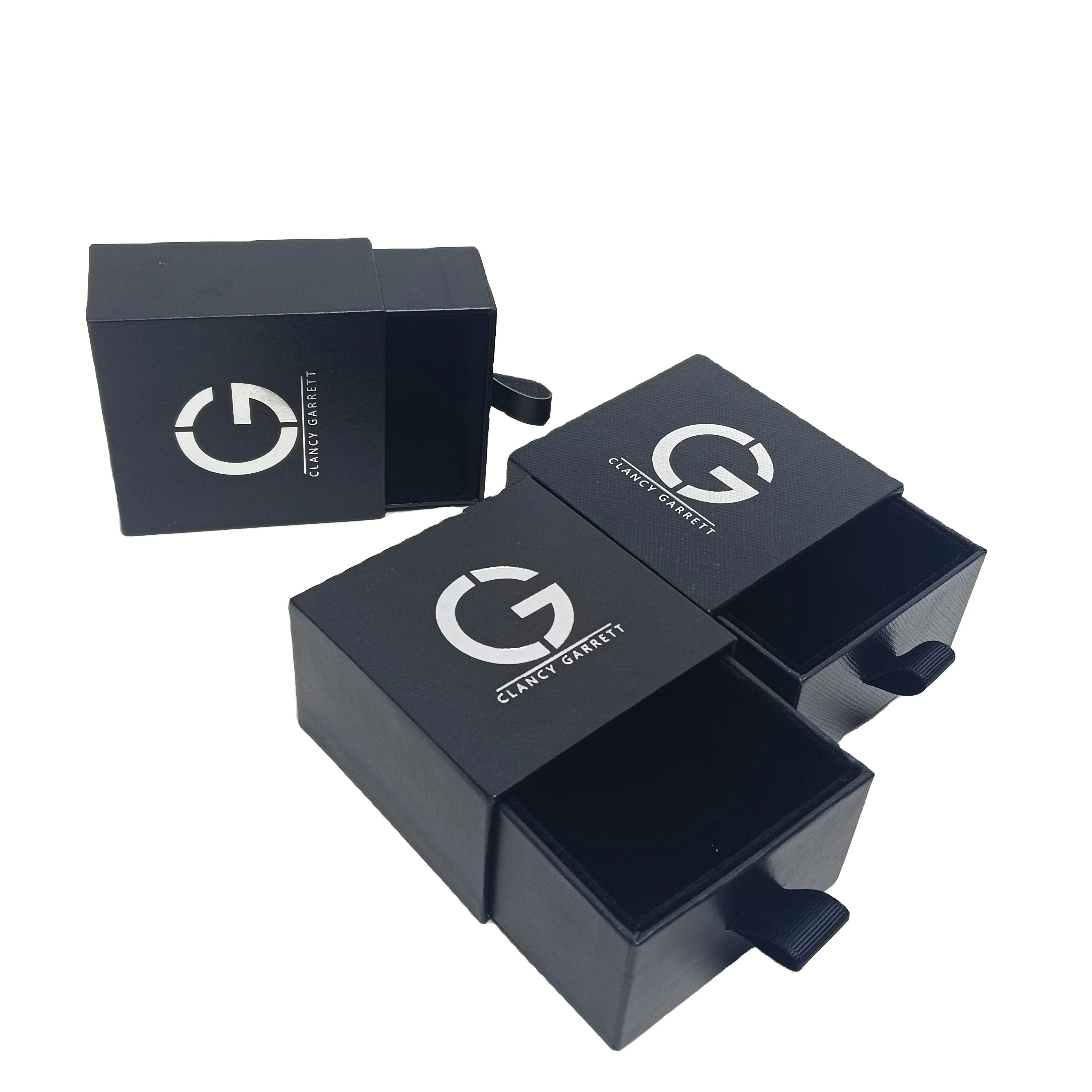 Luxury Necklace Black Cardboard Square Gift Box With Bag Luxury Necklace Black Cardboard Square Gift Box With Bag