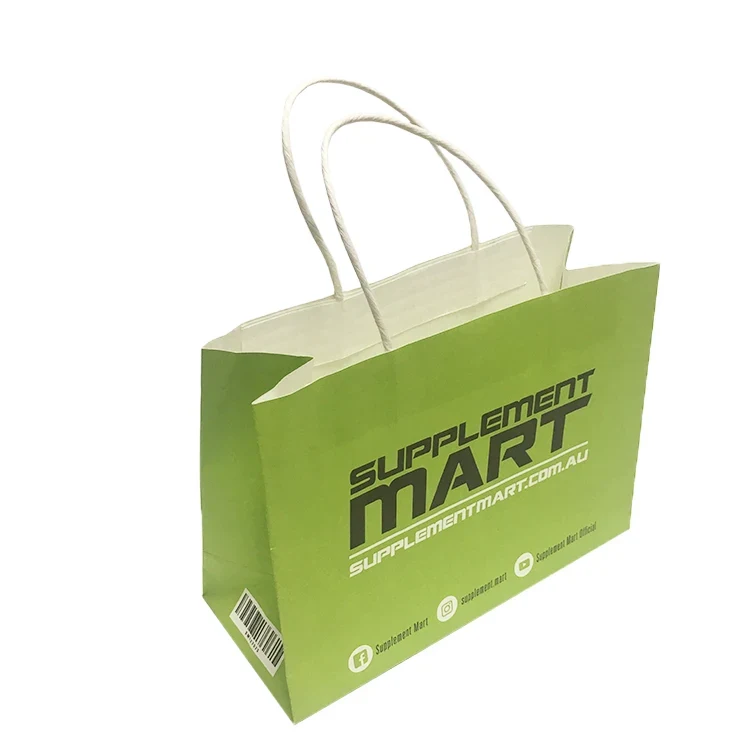 Customized Shopping Gift Brown Kraft Paper Bag with Twisted