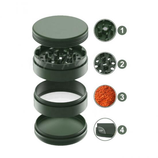 flat zinc alloy 4 layer metal cigarette grinder can laser flat zinc alloy 4 layer metal cigarette grinder can laser