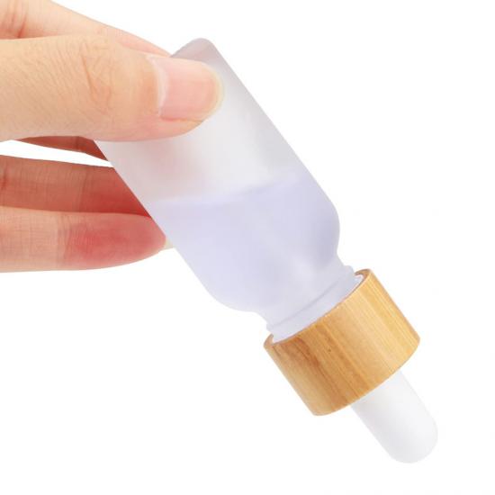 10ml 30ml 60ml Transparent Frosted Bamboo Cap Dropper Glass 10ml 30ml 60ml Transparent Frosted Bamboo Cap Dropper Glass