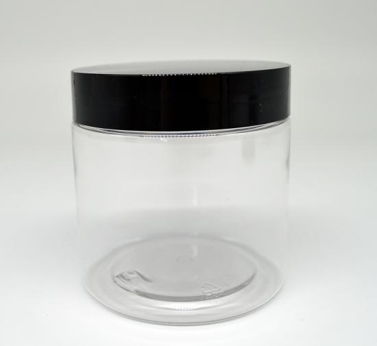 Amber Plastic Airtight Empty Skin Body Jar With Black Screw Amber Plastic Airtight Empty Skin Body Jar With Black Screw