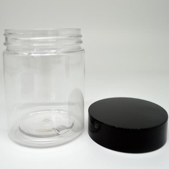 Amber Plastic Airtight Empty Skin Body Jar With Black Screw Amber Plastic Airtight Empty Skin Body Jar With Black Screw