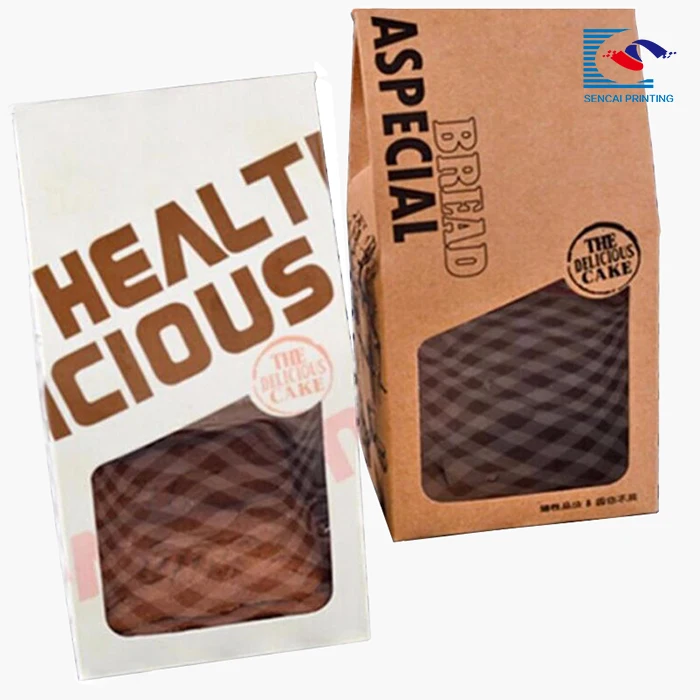 Kraft Paper Custom Printing Bakery Packing Box with Window Kraft Paper Custom Printing Bakery Packing Box with Window