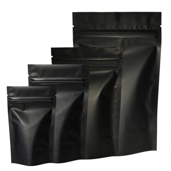 Matt Black Stand Up Ziplock Pouch Bag 3.5 Grams Weed Matt Black Stand Up Ziplock Pouch Bag 3.5 Grams Weed