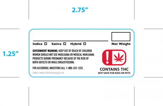 Oklahoma Cannabis Warning Labels 1000pcs - 1 Roll Oklahoma Cannabis Warning Labels 1000pcs - 1 Roll