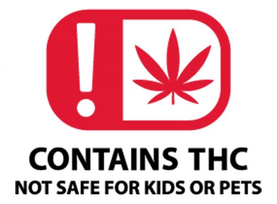 Oklahoma Cannabis Warning Labels 1000pcs - 1 Roll Oklahoma Cannabis Warning Labels 1000pcs - 1 Roll