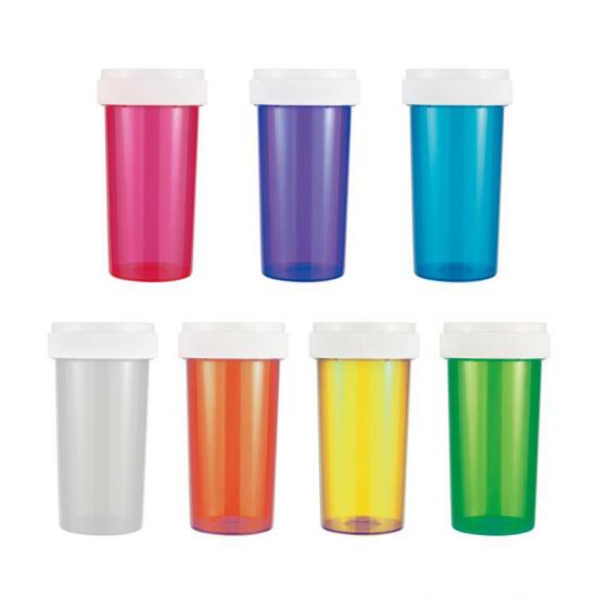 Plastic Child Resistant Push Down and Turn Vials Plastic Child Resistant Push Down and Turn Vials