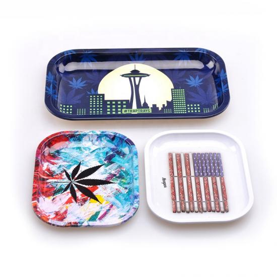 Raw Tin Square Tobacco Rolling Tray
