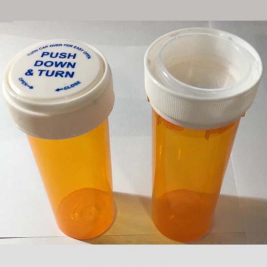 Reversible Vials with Dual Purpose Cap Plastic bottles Reversible Vials with Dual Purpose Cap Plastic bottles
