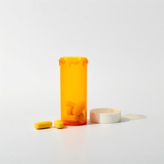 RX Pill Bottle Push Down Plastic Vial Prescription Vial with RX Pill Bottle Push Down Plastic Vial Prescription Vial with