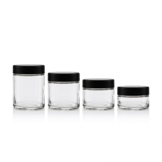 Smell proof thick wall empty round CR glass packaging