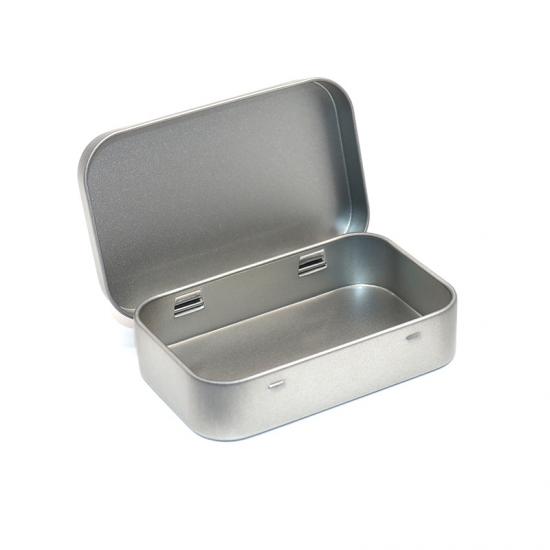 Square Metal Food Grade Child Resistant Tin Box with Hinged