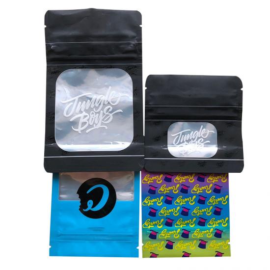 Stand Up Smell Proof Glossy Mylar Foil Ziplock Bag Runtz