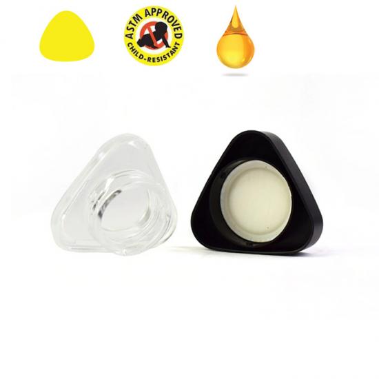 TriQube 9mL Triangle Glass Concentrate Jar - Clear