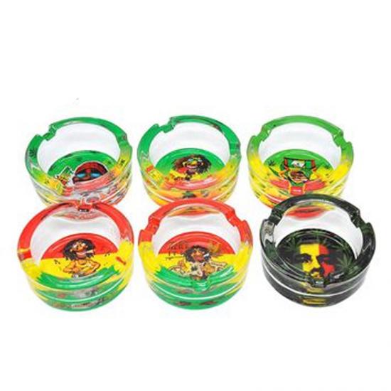 Two Size 65mm 80mm Glass Cigar Weed Smoking Ashtray Two Size 65mm 80mm Glass Cigar Weed Smoking Ashtray