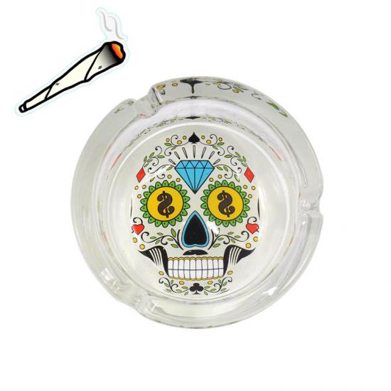 Two Size 65mm 80mm Glass Cigar Weed Smoking Ashtray Two Size 65mm 80mm Glass Cigar Weed Smoking Ashtray