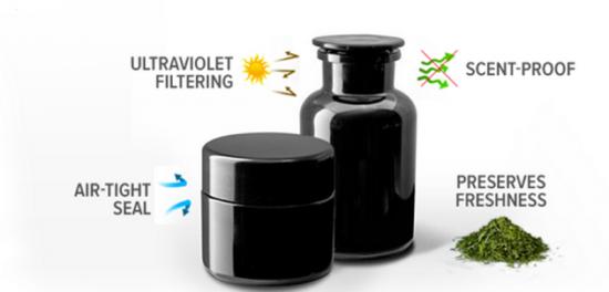 UV Child Resistant Glass wax container 5ml UV Child Resistant Glass wax container 5ml