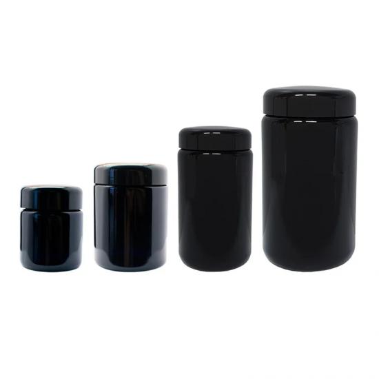 UV Protection Violet 100ml Glass Storage Jars Airtight Screw