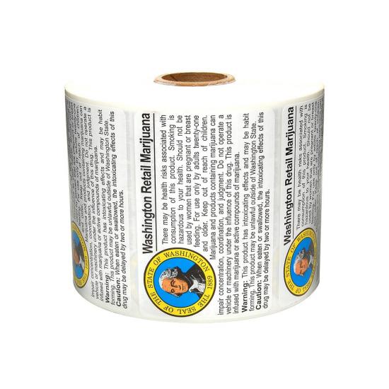 Washington Compliant Labels - Retail weed- 1 Roll