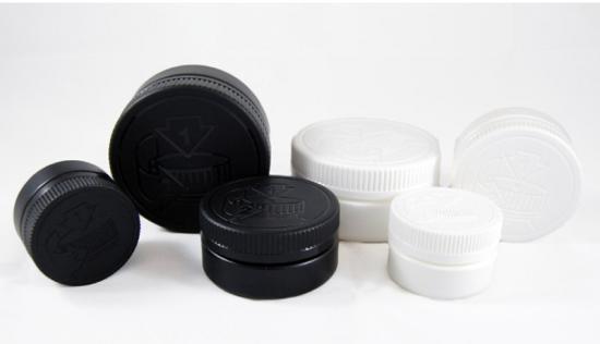 White Round Glass Jar with Child Resistant Lid White Round Glass Jar with Child Resistant Lid