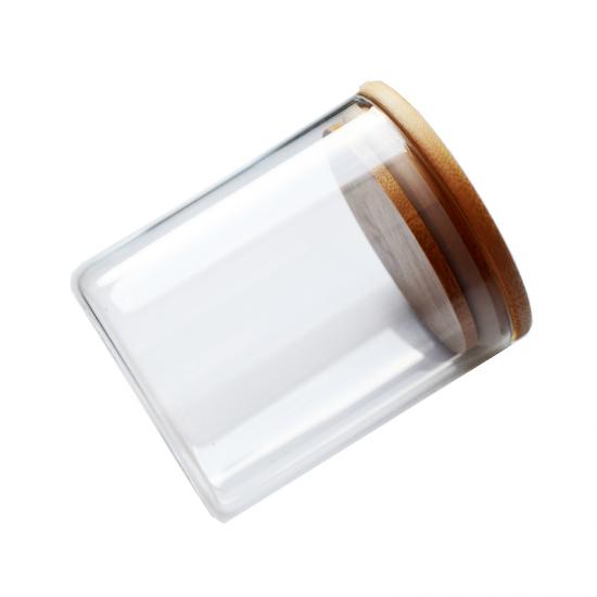 Custom Logo Strong Sealing Glass Bottle With Screw Bamboo