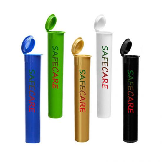 Customized Child Resistant Pop Top Pre Roll Plastic Tube for Customized Child Resistant Pop Top Pre Roll Plastic Tube for