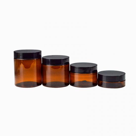 PET Plastic Cosmetic Jar Amber Black 50ML 100ML 120ML Cream PET Plastic Cosmetic Jar Amber Black 50ML 100ML 120ML Cream