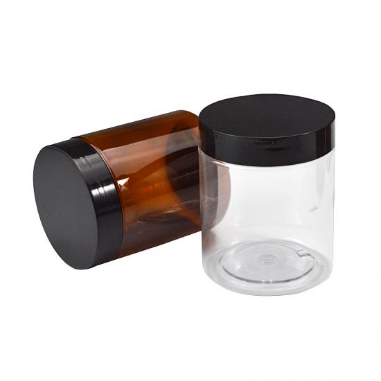PET Plastic Cosmetic Jar Amber Black 50ML 100ML 120ML Cream PET Plastic Cosmetic Jar Amber Black 50ML 100ML 120ML Cream