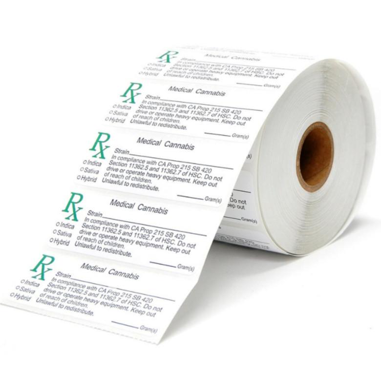 California Medical weed Strain Labels ROLL State Compliant