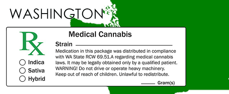 Generic Washington State Medical weed Label Rx Design- 1000