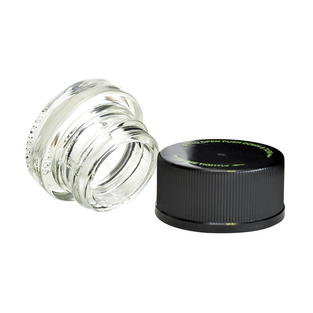5ml black Child Proof Glass Jar With Child childproof cap 5ml black Child Proof Glass Jar With Child childproof cap