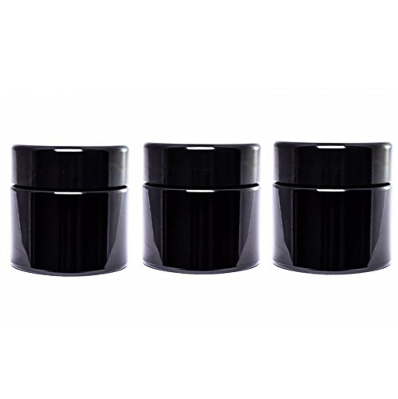 5ml Glass UV Protection Storage Jar Black