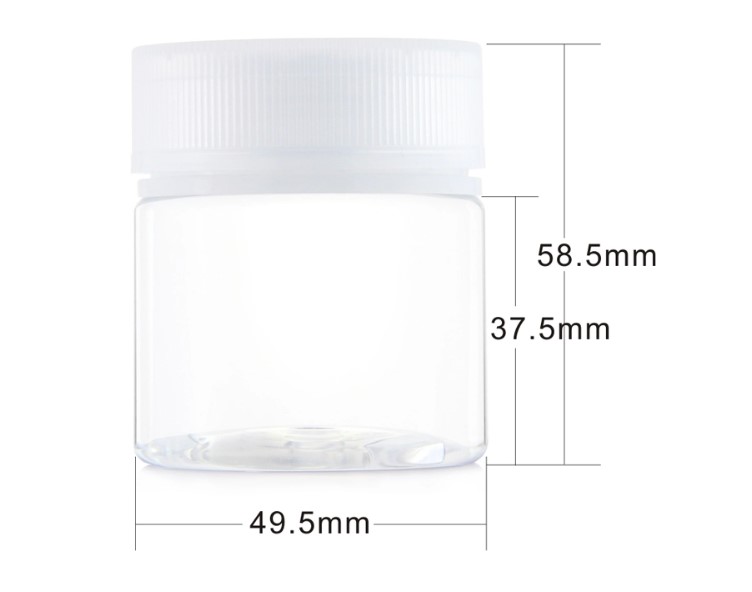 60ml 2oz pet candy packing plastic childproof tamper evident