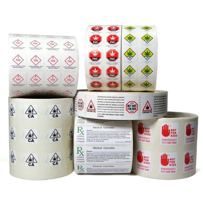 Oklahoma Cannabis Warning Labels 1000pcs - 1 Roll Oklahoma Cannabis Warning Labels 1000pcs - 1 Roll